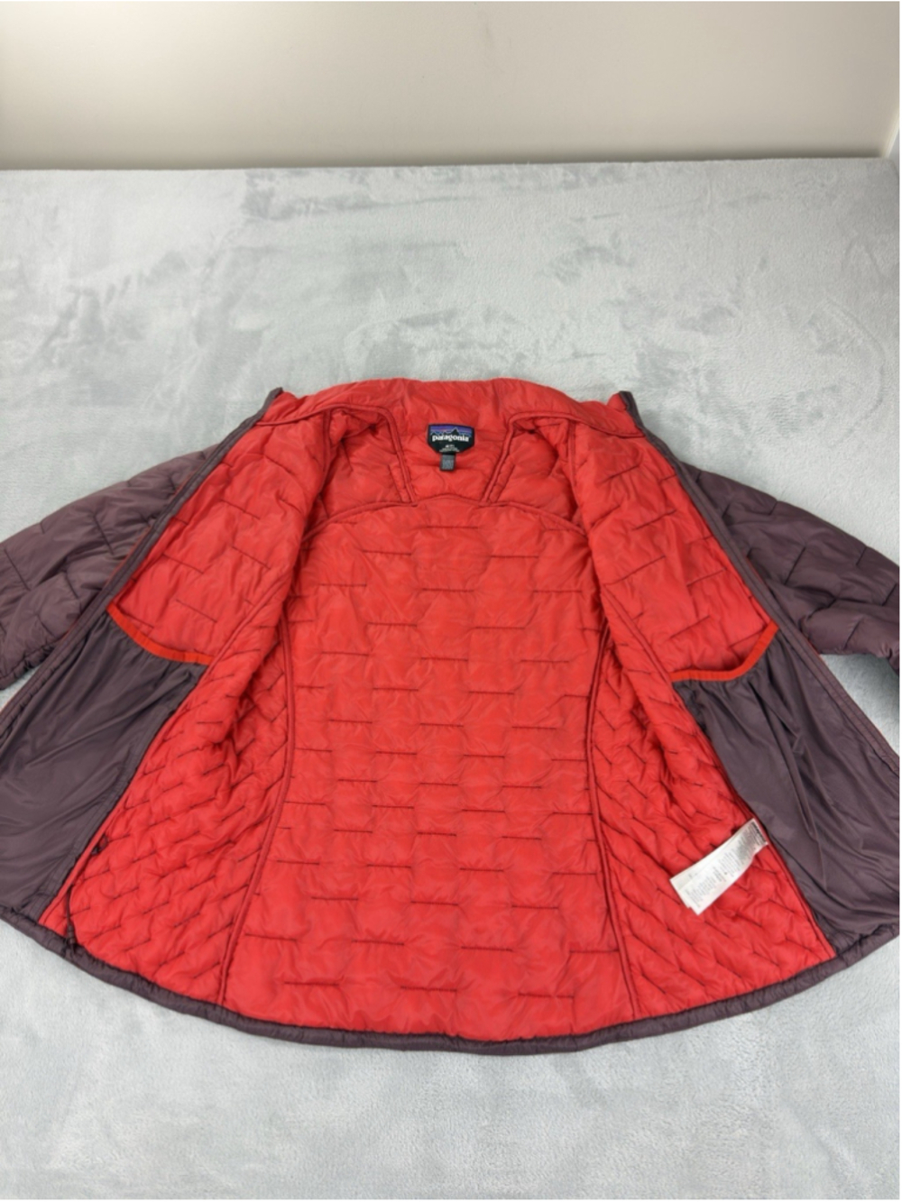 Patagonia Micro Puff Insulated Jacket Womens Size Medium Dark Ruby 84071 Style - Picture 3 of 11